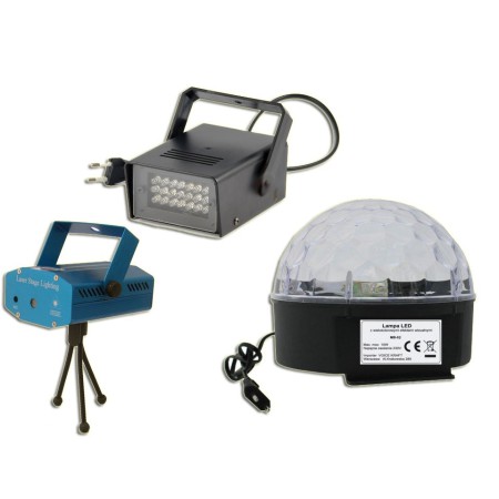 Zestaw Świateł Efekt LED + Laser + Stroboskop