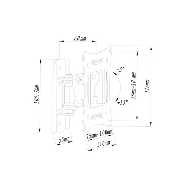 Uchwyt TV LCD HQ 10"-27" TYP X