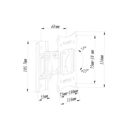 Uchwyt TV LCD HQ 10"-27" TYP X