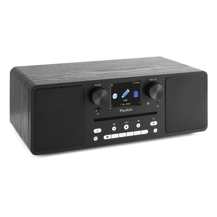 System Muzyczny Radio Internetowe CD BT DAB+ USB Black