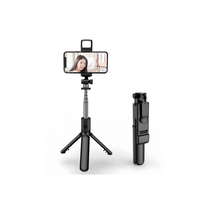 Uchwyt selfie stick z lampką kabel USB