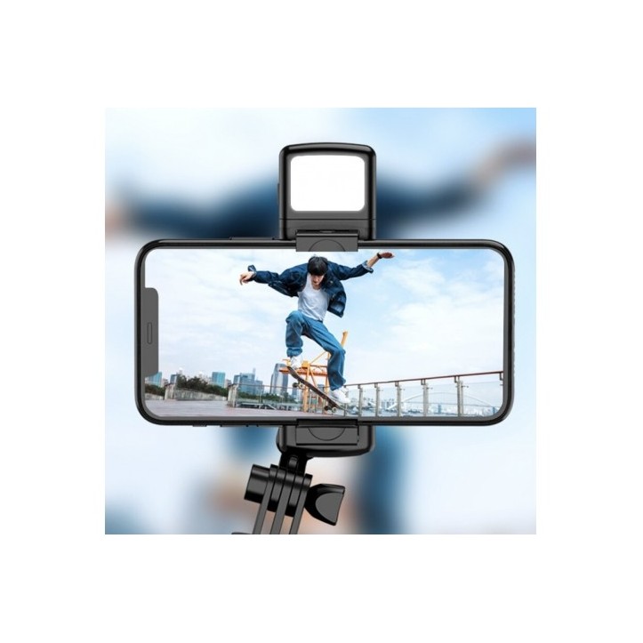 Uchwyt selfie stick z lampką kabel USB
