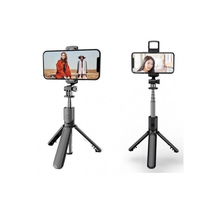 Uchwyt selfie stick z lampką kabel USB