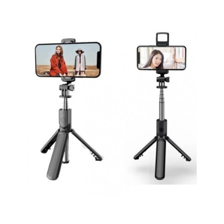Uchwyt selfie stick z lampką kabel USB