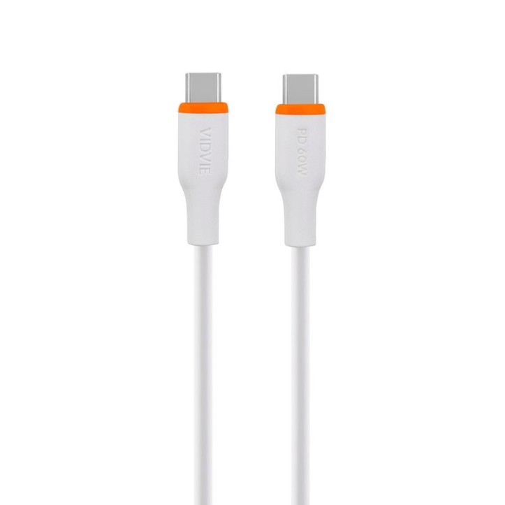 Kabel VIDVIE CB4031 Type C/Type C 60W, 1m biały