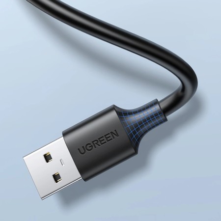 Ugreen kabel przewód USB 2.0 (męski) - USB 2.0 (damski) czarny