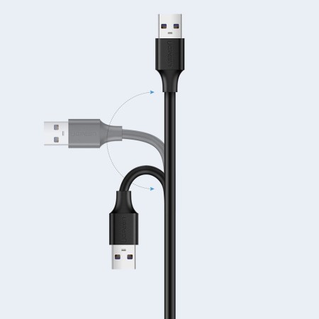 Ugreen kabel przewód USB 2.0 (męski) - USB 2.0 (damski) czarny