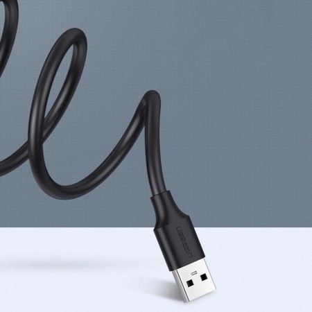 Ugreen kabel przewód USB 2.0 (męski) - USB 2.0 (damski) czarny