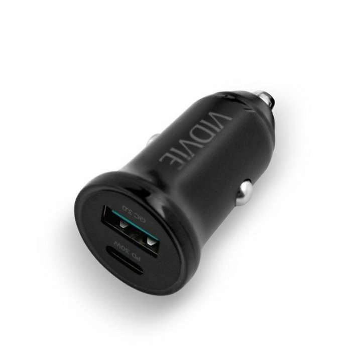 Ładowarka samochodowa VIDVIE CC532 1xUSB + 1xType C 30W czarny