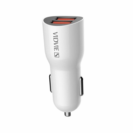 Ładowarka samochodowa VIDVIE S-CC02 2xUSB + kabel Typ 2.4A biały
