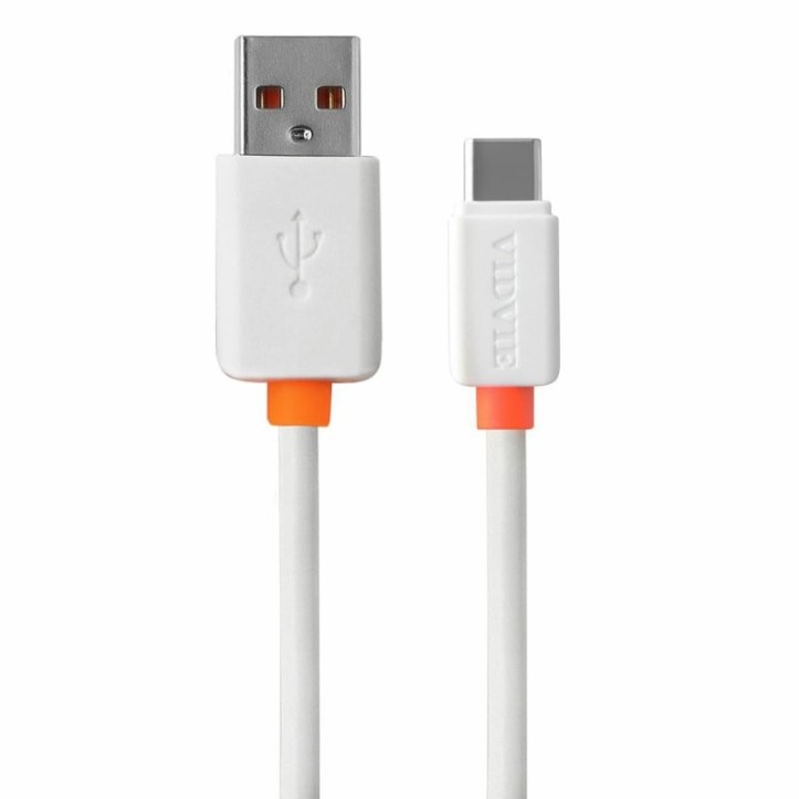 Ładowarka samochodowa VIDVIE S-CC02 2xUSB + kabel Typ 2.4A biały