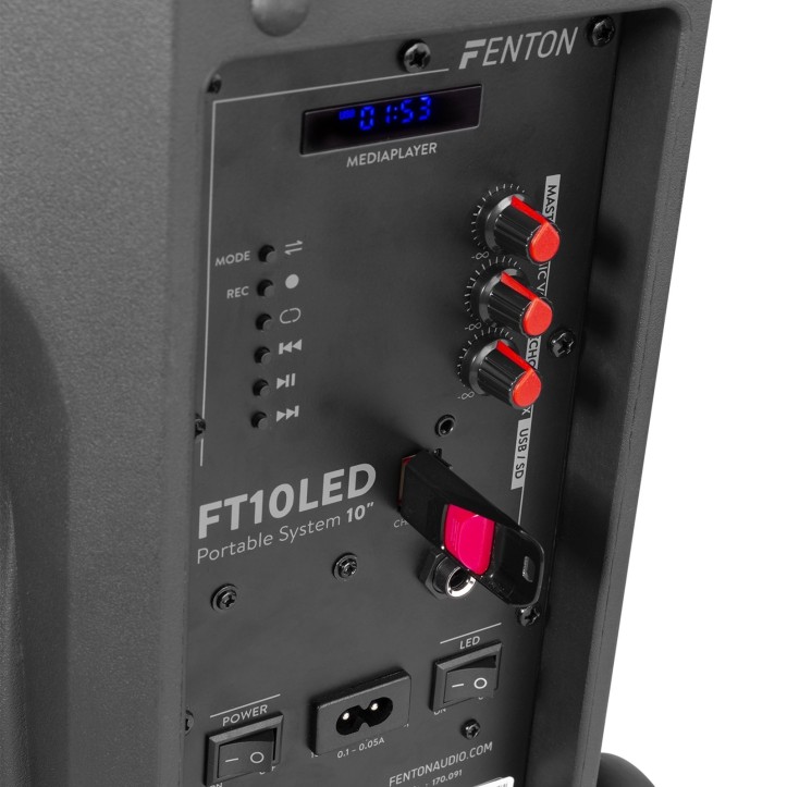Kolumna Fenton FT 10 LED z mikrofonem bezprzewodowym