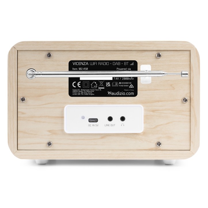 Radio Internetowe Audizio Vicenza WIFI Z DAB+ z baterią