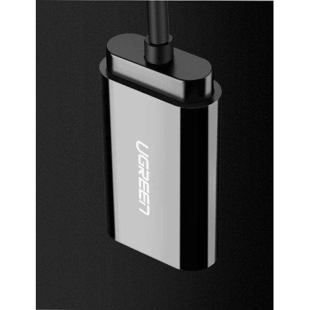 Ugreen zewnętrzna karta dźwiękowa muzyczna adapter USB - 3,5 mm mini jack 15cm czarny