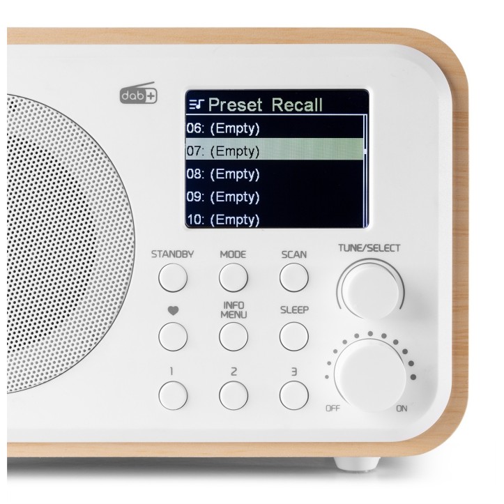 Radio Milan Tuner FM DAB+ odbiornik Bluetooth akumulator biały