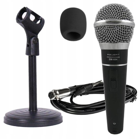 Zestaw Mikrofon DM604 + statyw stołowy NB04 +gąbka