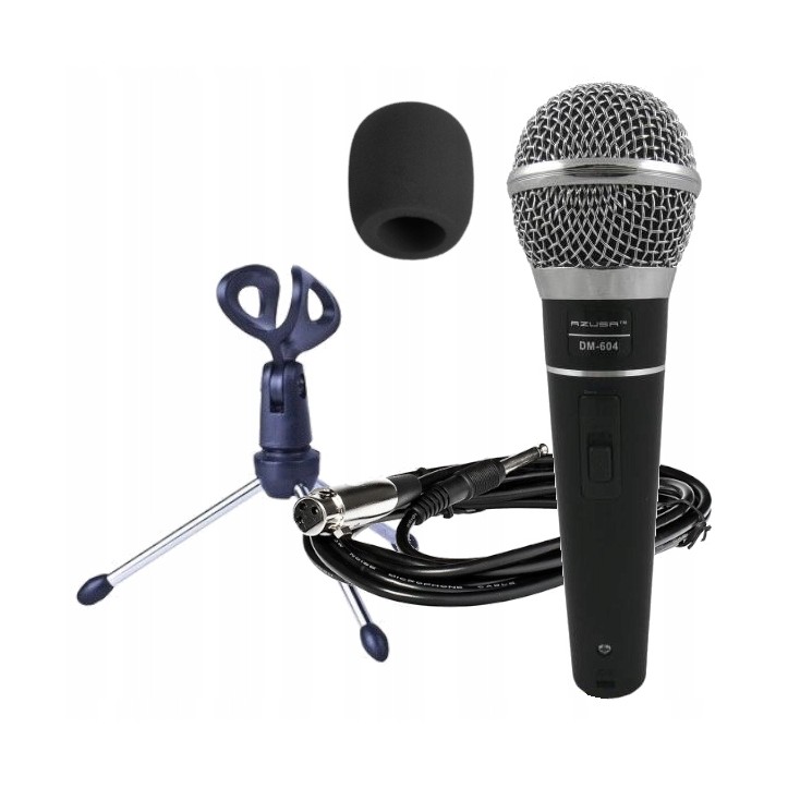 Zestaw Mikrofon DM604 + statyw stołowy NB03 +gąbka