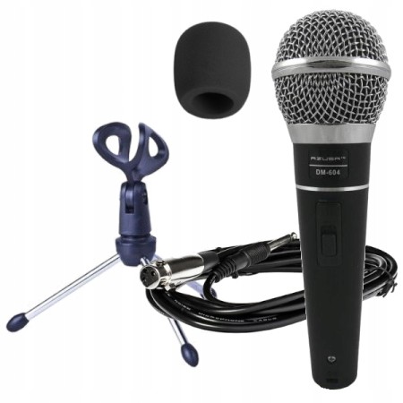Zestaw Mikrofon DM604 + statyw stołowy NB03 +gąbka
