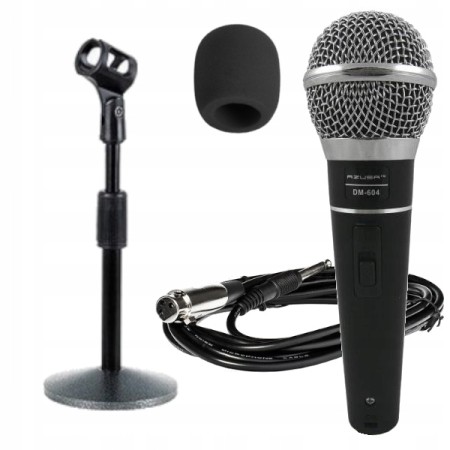 Zestaw Mikrofon DM604 + statyw stołowy NB02 +gąbka