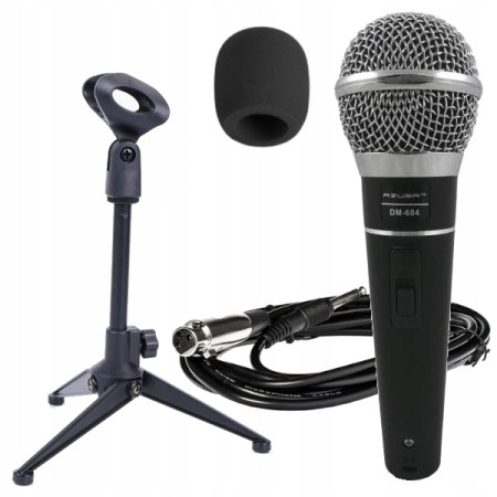 Zestaw Mikrofon DM604 + statyw stołowy NB01 +gąbka