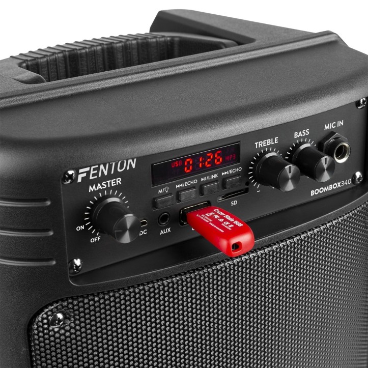 Głośnik Bluetooth AUX USB MP3 Mikrofon Przewodowy BOOMBOX 340