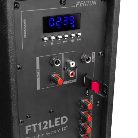 Kolumna Bluetooth FT12 LED z USB z mikrofonem bezprzewodowym i akumulatorem