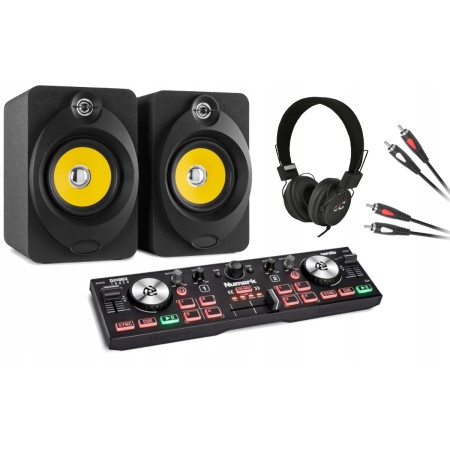 Numark DJ2GO z Monitorami + Słuchawki Zestaw DJ a