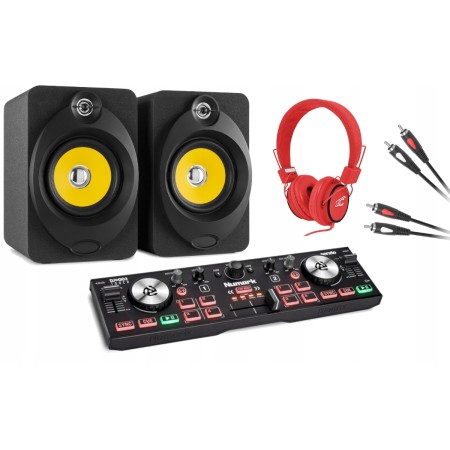 Numark DJ2GO z Monitorami + Słuchawki Zestaw DJ a