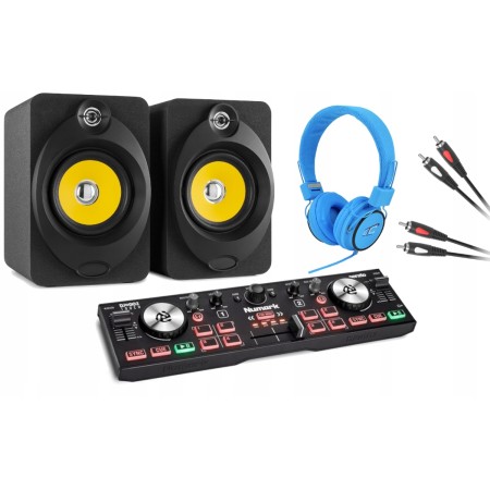 Numark DJ2GO z Monitorami + Słuchawki Zestaw DJ a