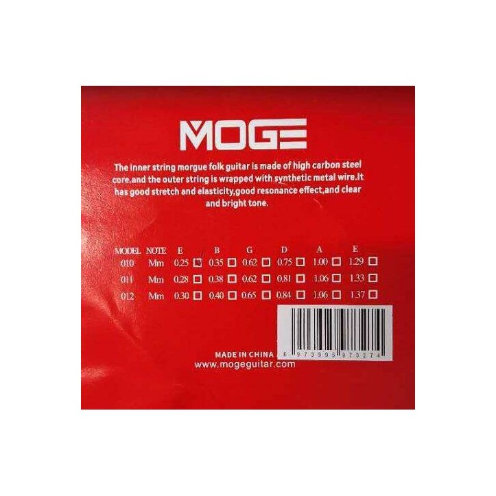 Struna pojedyncza E-1 do gitary akustycznej MOGE GR10-1