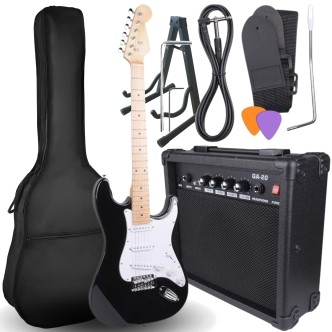 Zestaw Gitara Elektryczna z Piecykiem Gitarowym Pokrowiec + kabel + stojak