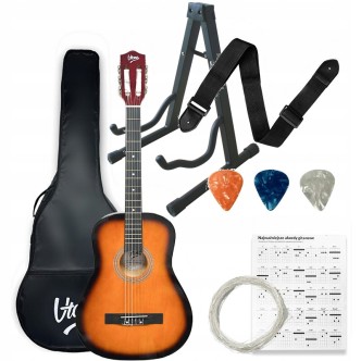 Zestaw Gitara Klasyczna Gitarowym Pokrowiec + struny + stojak