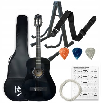Zestaw Gitara Klasyczna Gitarowym Pokrowiec + struny + stojak