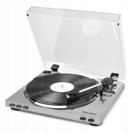 Gramofon Audizio RP310 z USB srebrny Odtwarzacz Vinyli