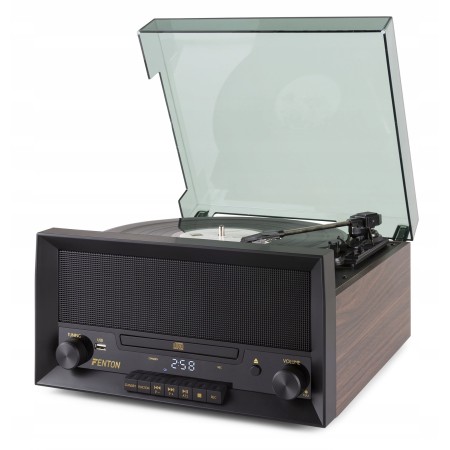 System Audio Gramofon z Odtwarzaczem CD USB AUX Bluetooth