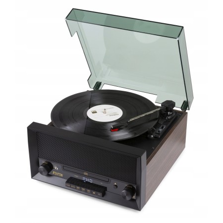 System Audio Gramofon z Odtwarzaczem CD USB AUX Bluetooth