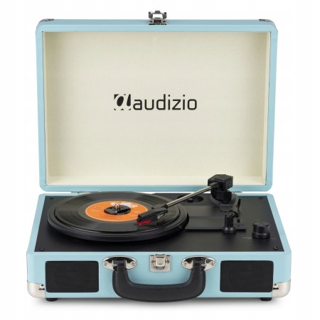 Gramofon Audizio RP116 Bluetooth Głośniki AUX in Miętowy Gramofon w Walizce