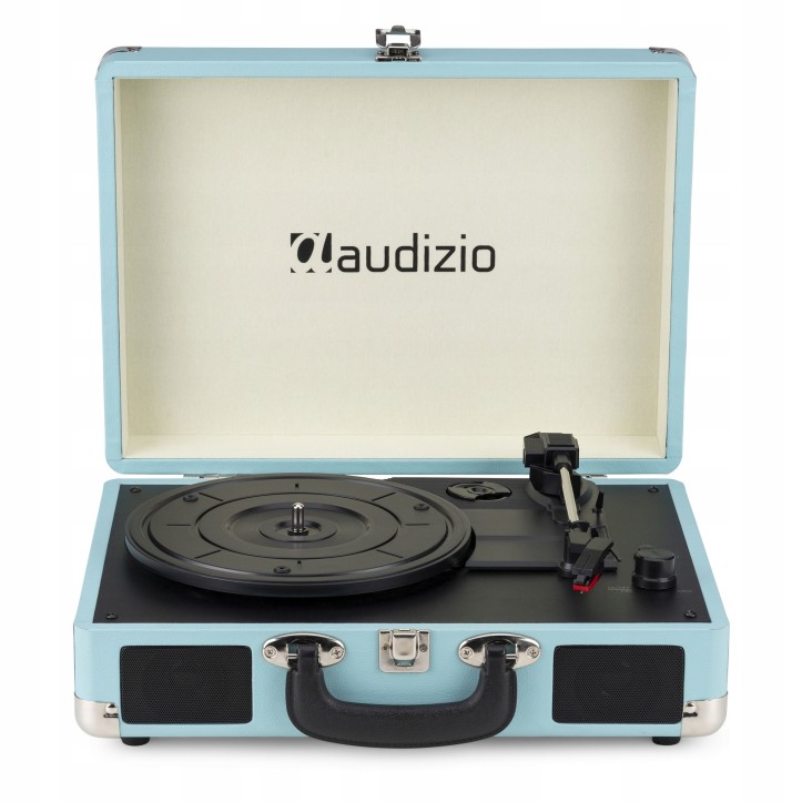 Gramofon Audizio RP116 Bluetooth Głośniki AUX in Miętowy Gramofon w Walizce