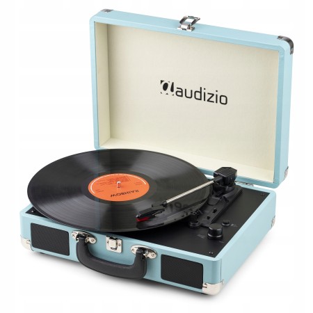 Gramofon Audizio RP116 Bluetooth Głośniki AUX in Miętowy Gramofon w Walizce
