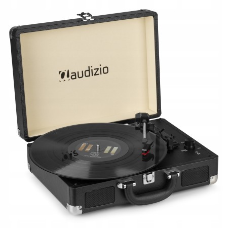 Gramofon Audizio RP114 w Walizce Głośniki AUX in Czarny Gramofon w Walizce