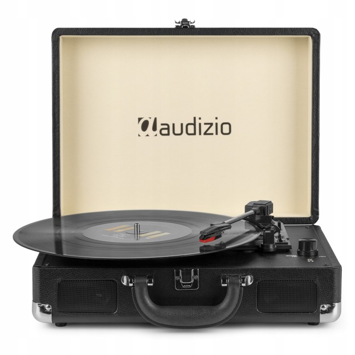 Gramofon Audizio RP114 w Walizce Głośniki AUX in Czarny Gramofon w Walizce