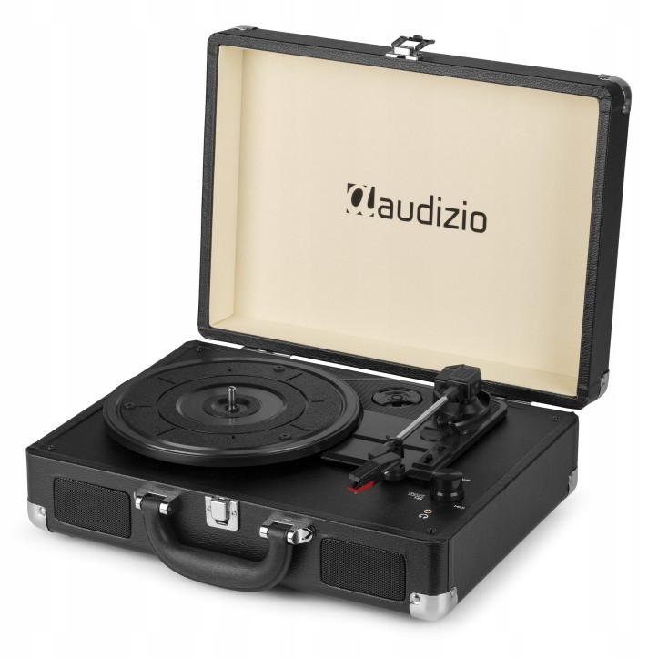 Gramofon Audizio RP114 w Walizce Głośniki AUX in Czarny Gramofon w Walizce