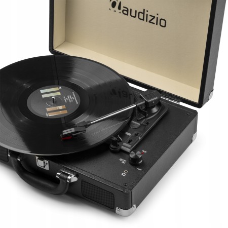 Gramofon Audizio RP114 w Walizce Głośniki AUX in Czarny Gramofon w Walizce