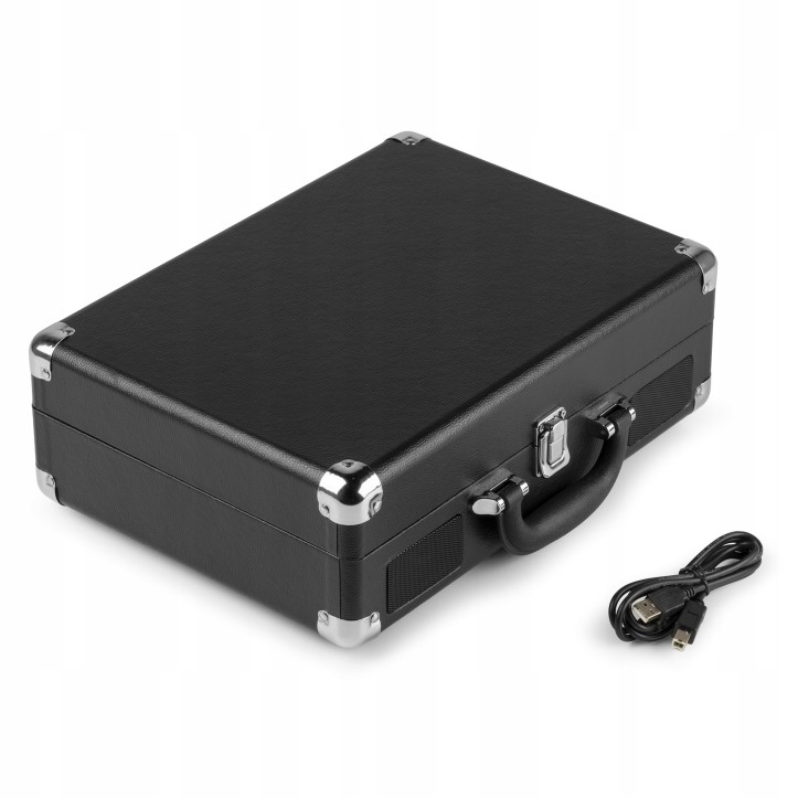 Gramofon Audizio RP114 w Walizce Głośniki AUX in Czarny Gramofon w Walizce
