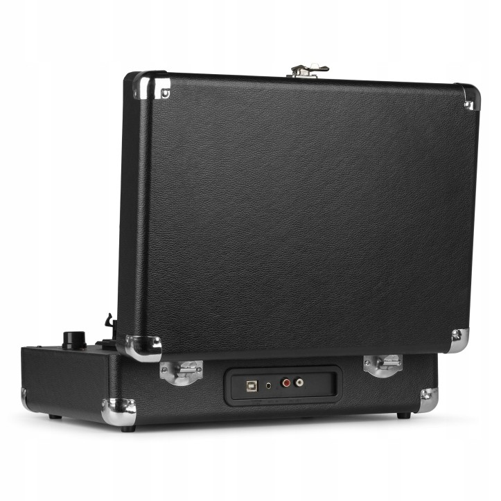 Gramofon Audizio RP114 w Walizce Głośniki AUX in Czarny Gramofon w Walizce