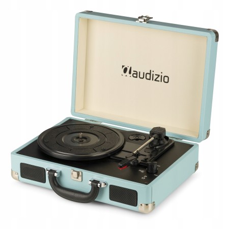 Gramofon Audizio RP114 w Walizce Głośniki AUX in Miętowy Gramofon w Walizce