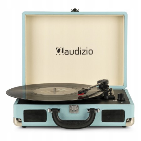 Gramofon Audizio RP114 w Walizce Głośniki AUX in Miętowy Gramofon w Walizce