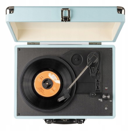 Gramofon Audizio RP114 w Walizce Głośniki AUX in Miętowy Gramofon w Walizce