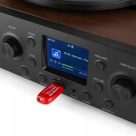 Gramofon Audizio Tulsa Bluetooth USB Radio FM DAB+