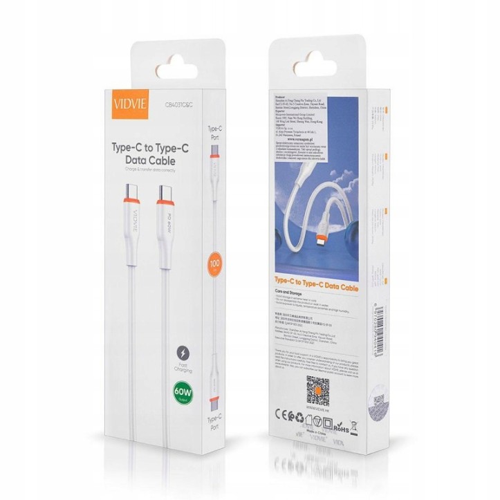 Ładowarka TypC USB A Szybkie ładowanie + kabel TypC na TypC